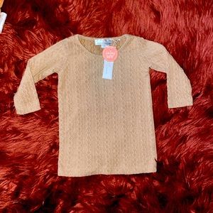 Baileys blossom latte brown sweater dress/ tunic top 6-9 months